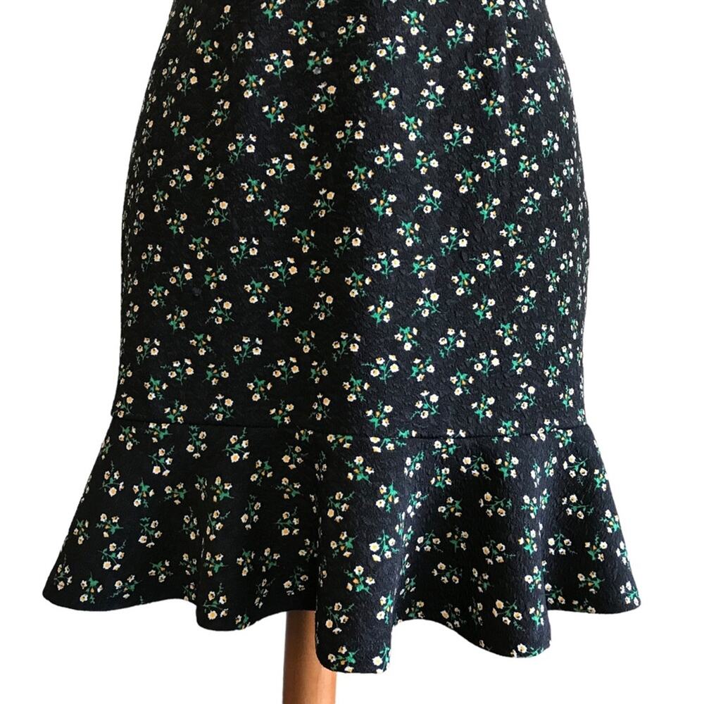 Anthropologie Hutch Black Mini Ditsy Floral Corset Boning Cocktail Party Dress S - Picture 6 of 14